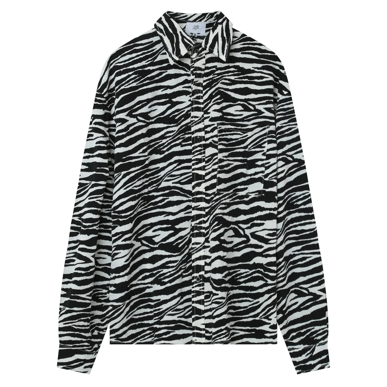 Chemise fluide zébrée Noir - Image 6