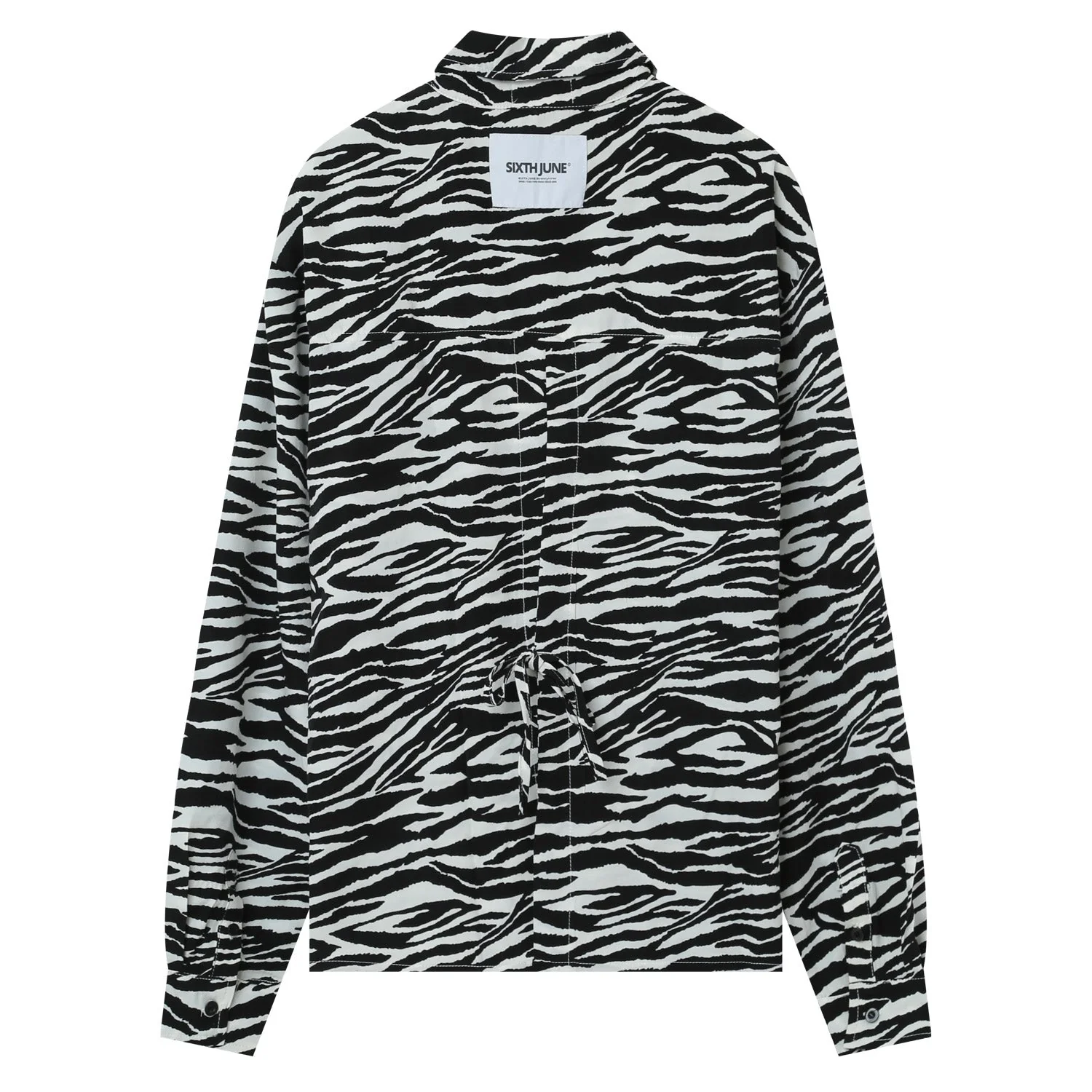 Chemise fluide zébrée Noir - Image 7