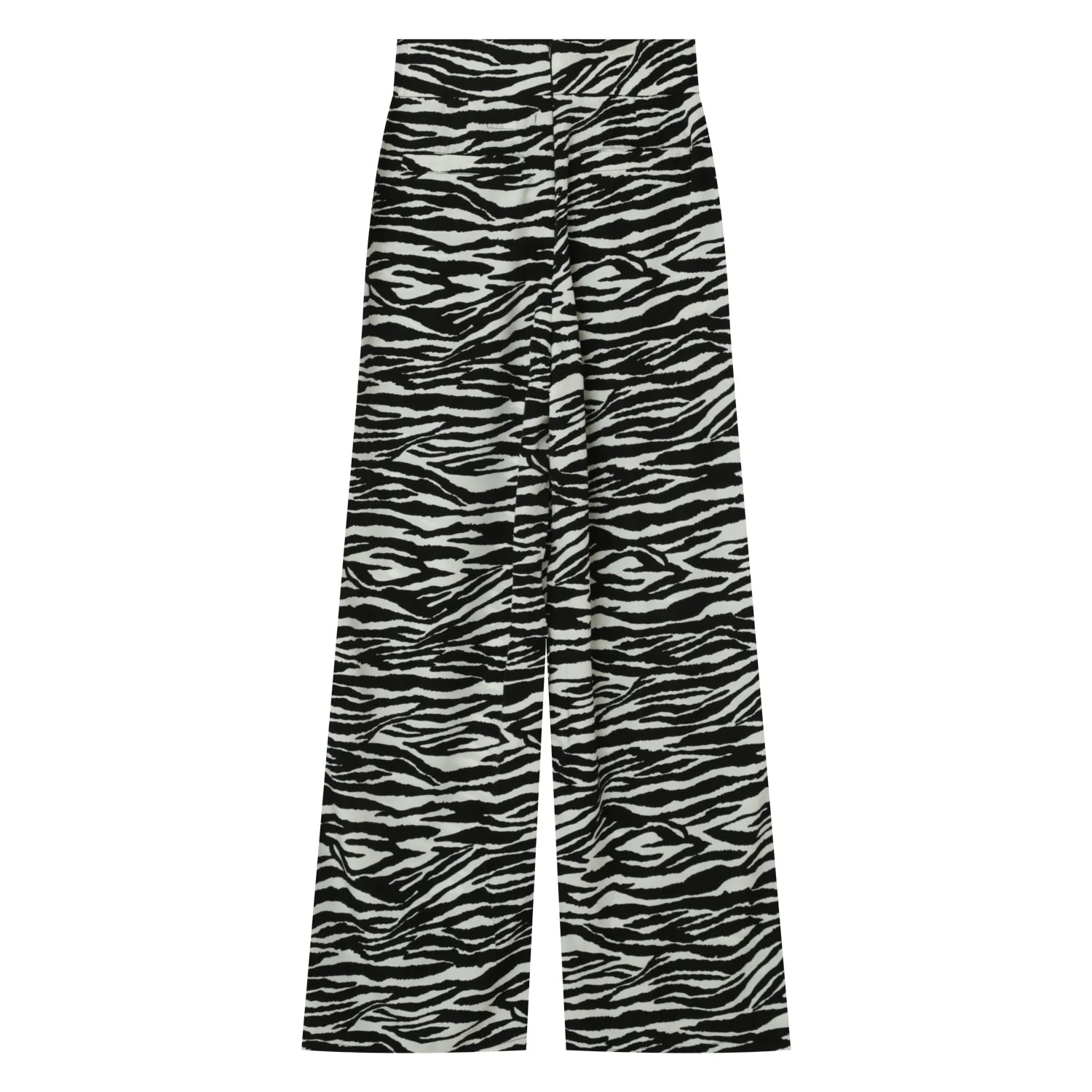 Pantalon large fluide zébré Noir - Image 7